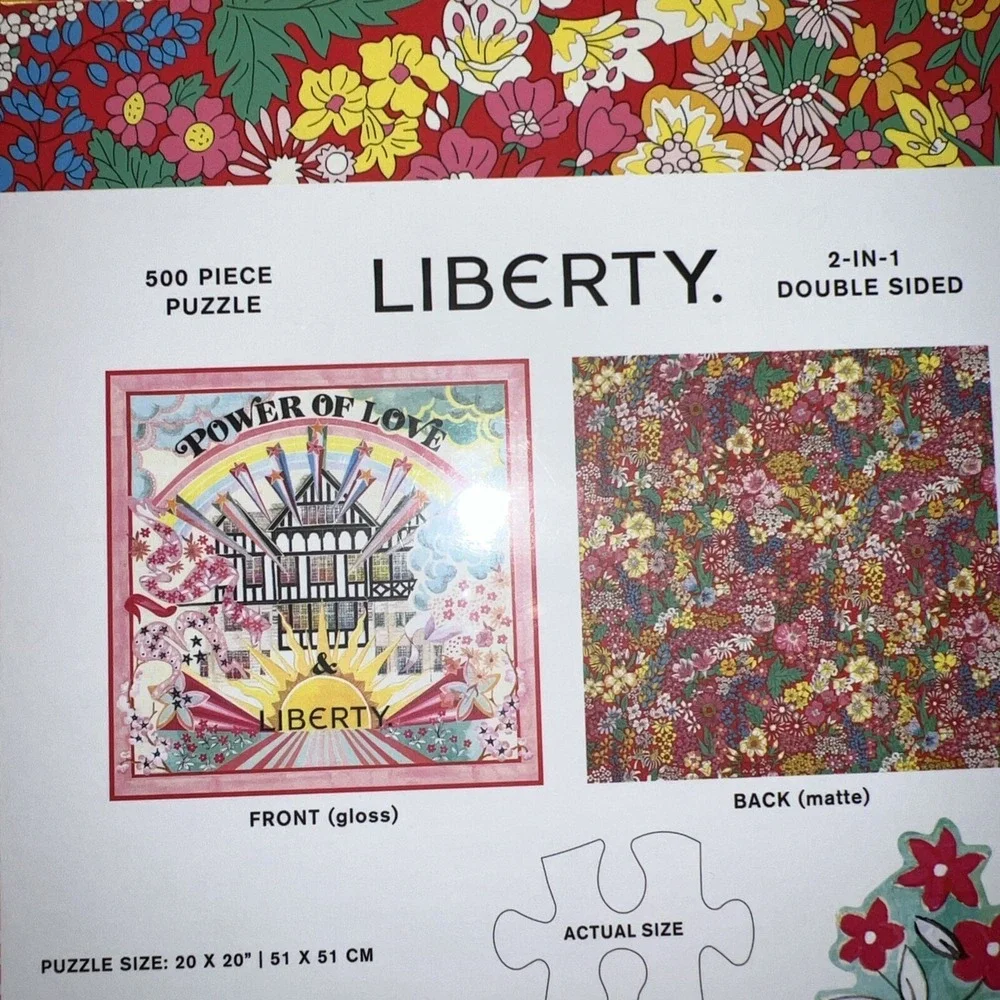 Liberty Of London Power of Love 500 Piece Double Sided Puzzle Size 20